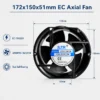 Axial Flow Cooling Fan, SZR1725, 110-220V, 4200RPM, Brushless