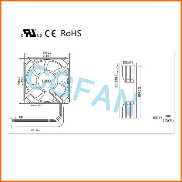 Axial Flow Cooling Fan, Waterproof, IP55, IP65, IP68 - view 5