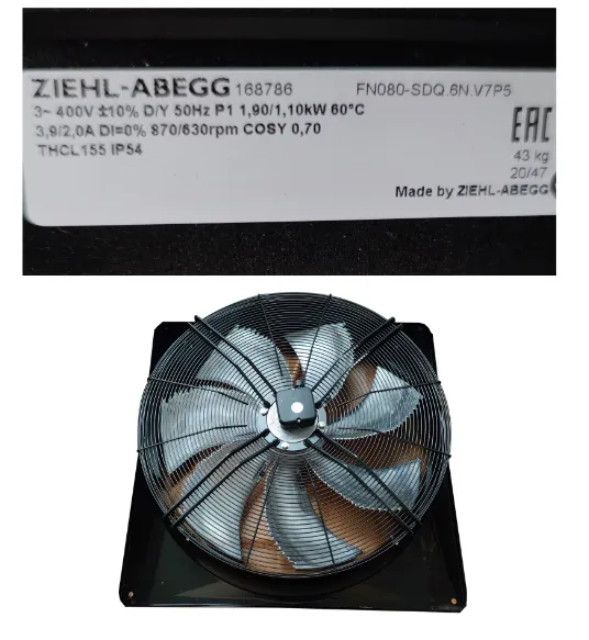 Axial Flow Cooling Fan, ZIEHL-ABEGG, FN080-SDQ.6N.V7P5, FE080 - view 5