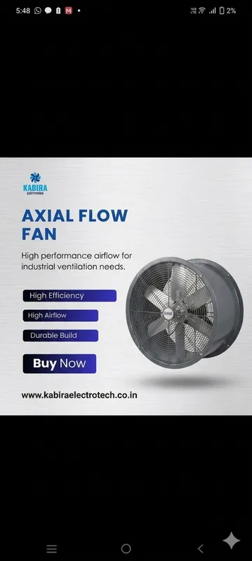Axial Flow Duct Fan, 1200mm, Aluminium - view 2