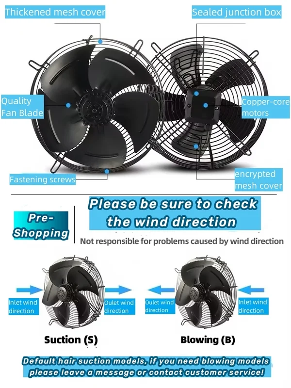 Axial Flow Exhaust Fan, 630MM, 230 V, 850 w - view 6