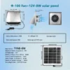 Axial Flow Exhaust Fan, 8W, Solar, Stainless, Steel - view 4