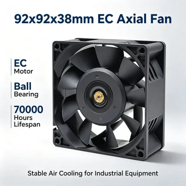 Axial Flow Exhaust Fan, 92x92x38mm, 70000, 110-220V, Plastic