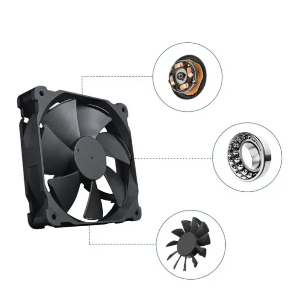 Axial Flow Exhaust Fan, 92x92x38mm, 70000, 110-220V, Plastic - view 5
