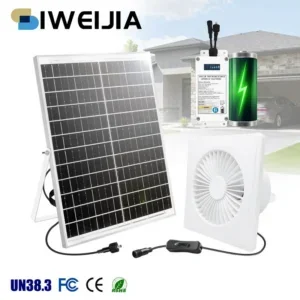 Axial Flow Exhaust Fan, Brushless, Solar, 12V