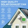 Axial Flow Exhaust Fan, Brushless, Solar, 12V - view 2