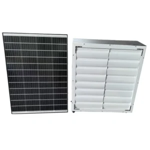 Axial Flow Exhaust Fan, Solar, 220-240V, Aluminum