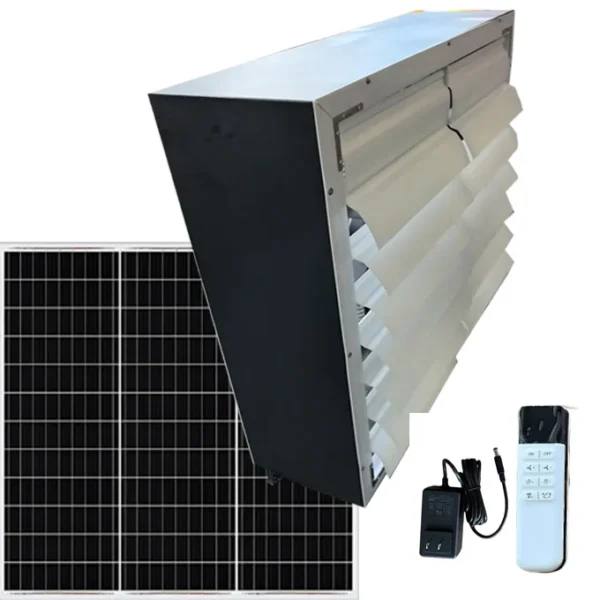 Axial Flow Exhaust Fan, Solar, 220-240V, Aluminum - view 2