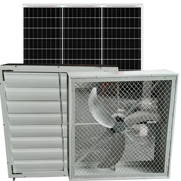 Axial Flow Exhaust Fan, Solar, 220-240V, Aluminum - view 4