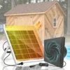 Axial Flow Exhaust Fan, Waterproof, Brushless, Solar, 8W