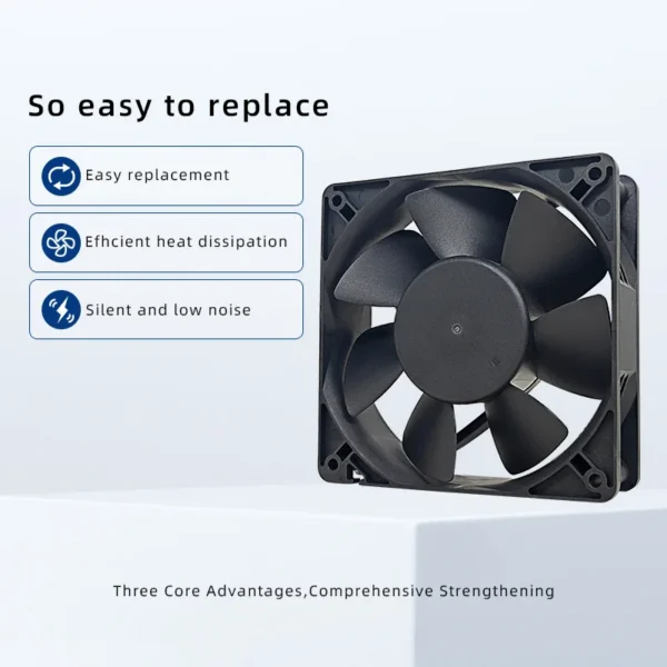 Axial Flow Fan, 110-220V, 120x120x38mm, Plastic, 70000 - view 5