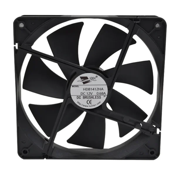 Axial Flow Fan, 12/24V, 140x140x25mm, 70000, Plastic - view 2
