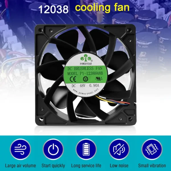 Axial Flow Fan, 12038, 12V, 24V, Waterproof - view 3