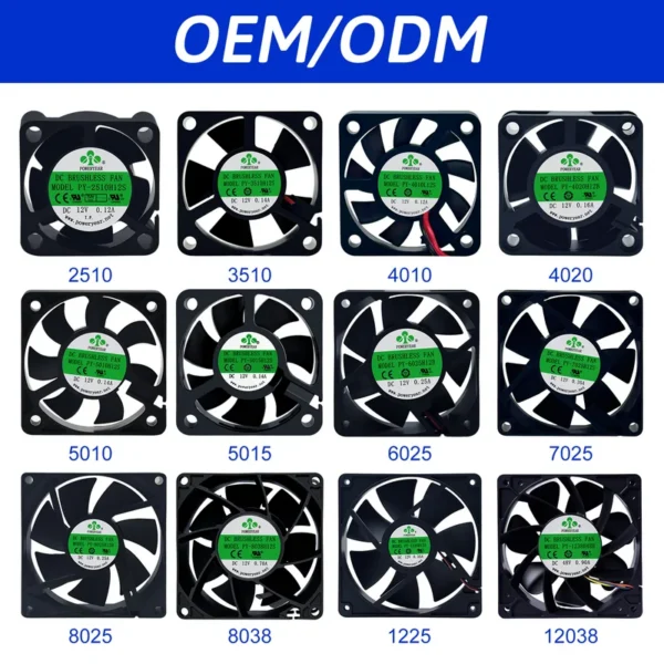 Axial Flow Fan, 120mm, 12V, 24V, 48VDc - view 3