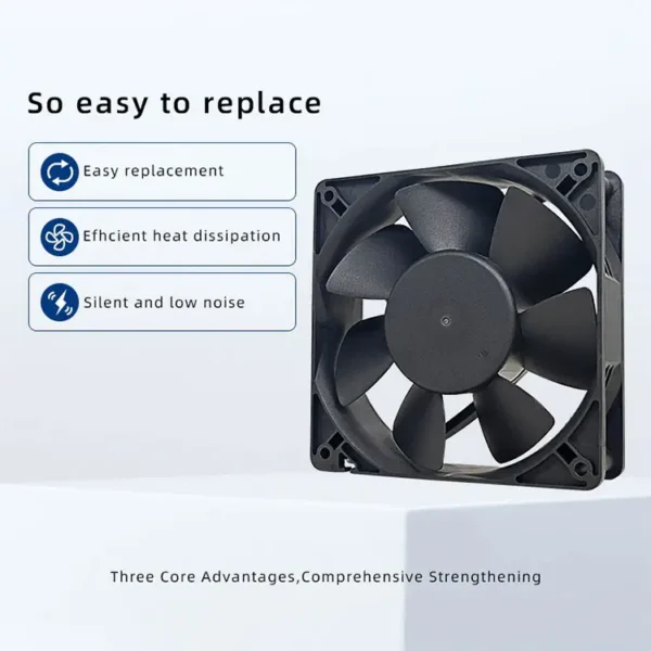 Axial Flow Fan, 120x120x38mm, 110-220V, 70000 - view 4