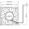 Axial Flow Fan, 140mm, Brushless, 14025, 12V/24V - view 5