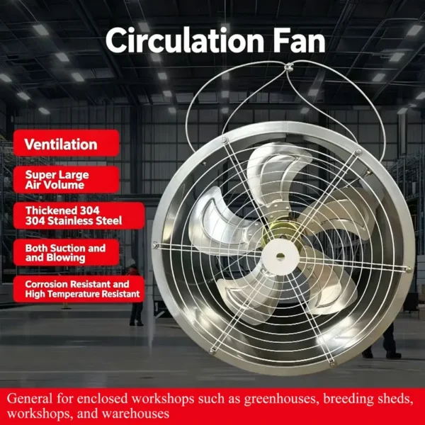 Axial Flow Fan, 16Inch, Stainless, Steel - view 3