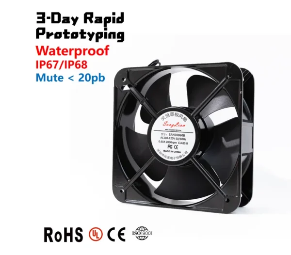 Axial Flow Fan, 20060, 200x200x60mm, 110V, 220V - view 2