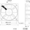 Axial Flow Fan, 20060, 200x200x60mm, 110V, 220V - view 4