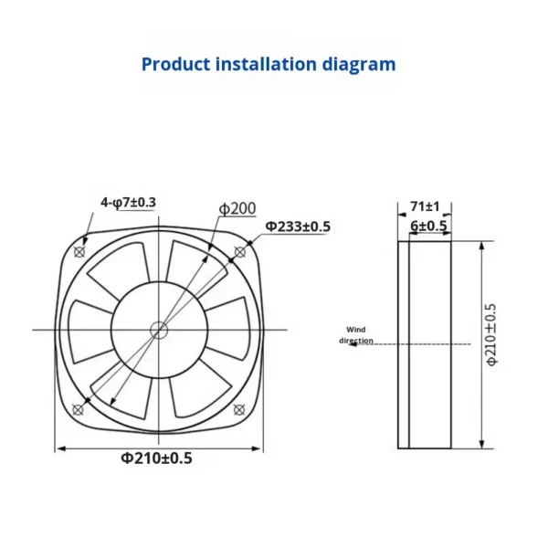 Axial Flow Fan, 200FZY2-D, 200FZY7-D, 220V/380V - view 2