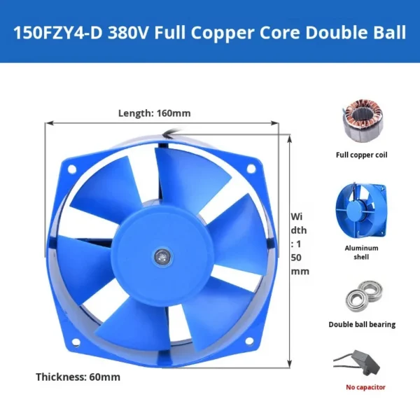 Axial Flow Fan, 200FZY2-D, 200FZY7-D, 220V/380V - view 6