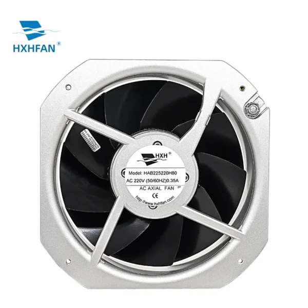 Axial Flow Fan, 225x225x80mm, 110/220V, Plastic, Stainless - view 2