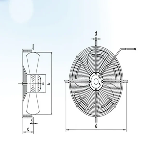Axial Flow Fan, 380V, 250mm, 300mm, 350mm - view 3