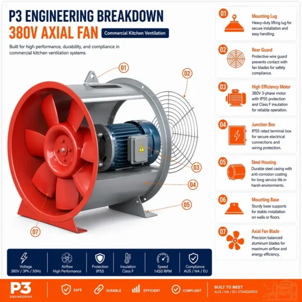 Axial Flow Fan, 380V, Electric - view 3