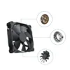 Axial Flow Fan, 48V, 92x92x25mm, Plastic - view 6