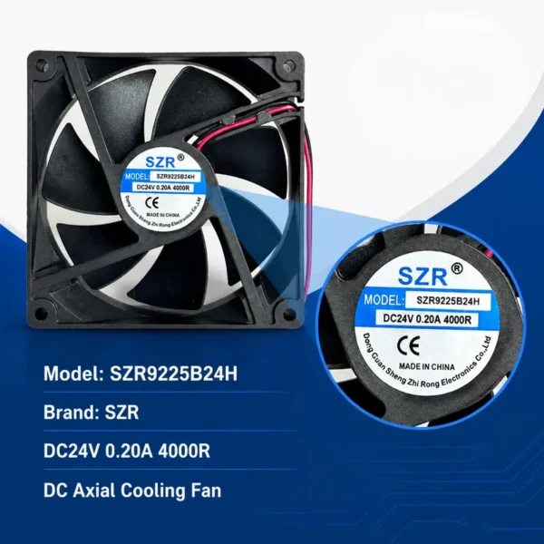 Axial Flow Fan, 5000RPM, 5/12/24/48V, 9225 - view 2