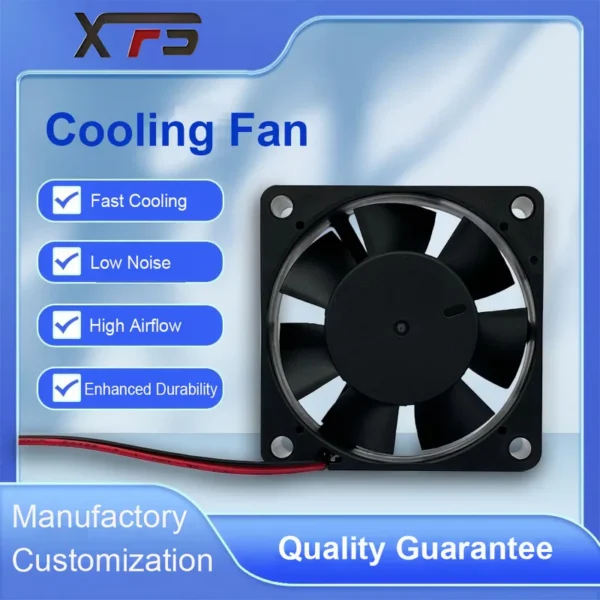 Axial Flow Fan, 60x60x20mm, 12V, Plastic, Waterproof - view 2