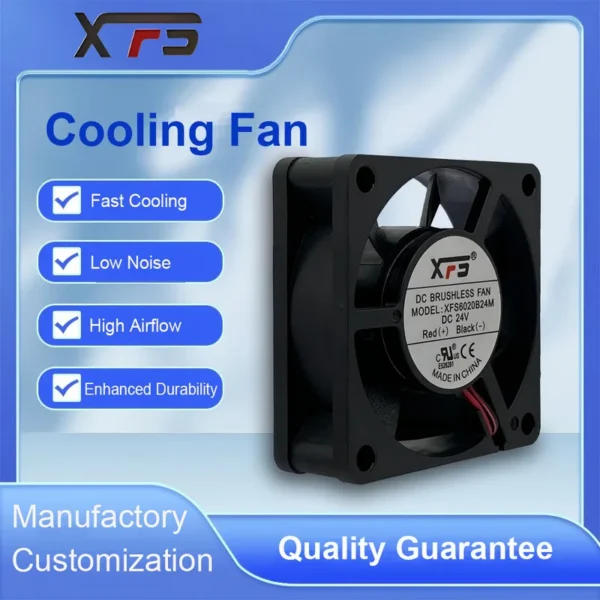 Axial Flow Fan, 60x60x20mm, 12V, Plastic, Waterproof - view 3