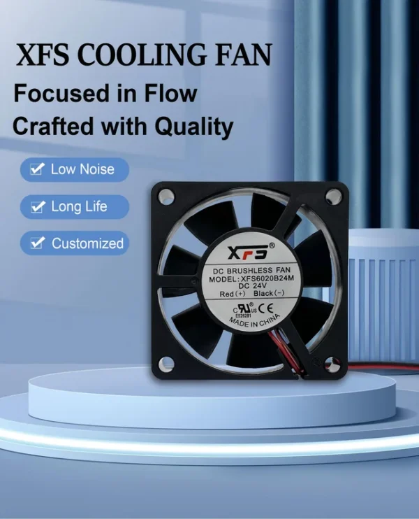 Axial Flow Fan, 60x60x20mm, 12V, Plastic, Waterproof - view 5