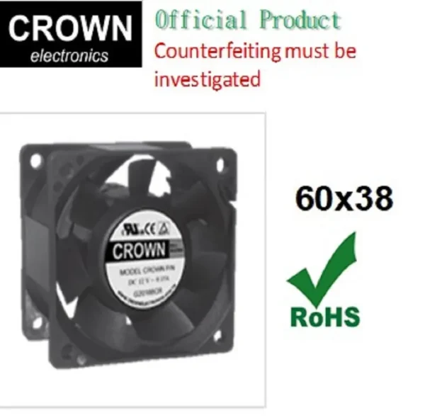Axial Flow Fan, 60x60x38, Plastic, 6cm, 60mm - view 2