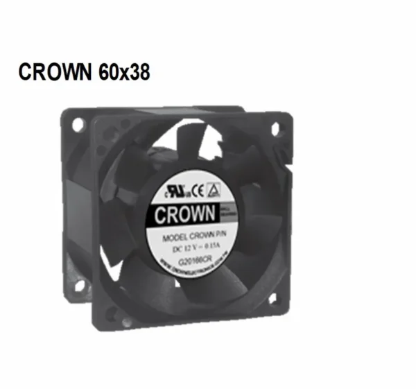 Axial Flow Fan, 60x60x38, Plastic, 6cm, 60mm - view 3