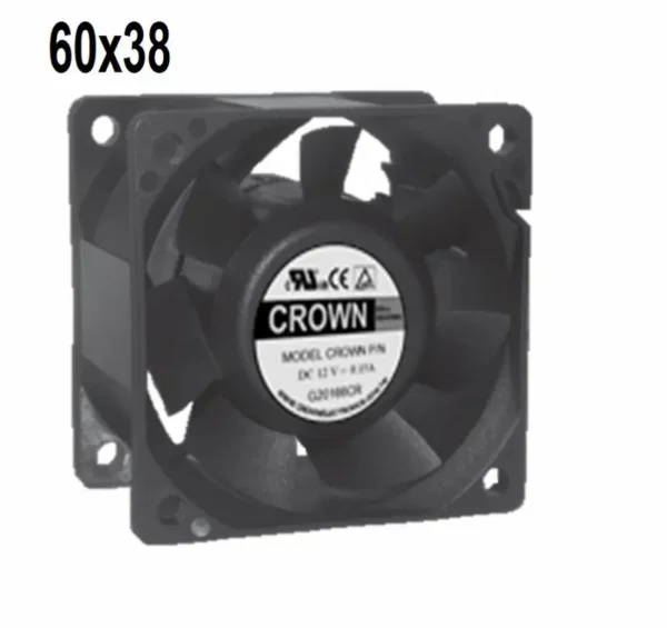 Axial Flow Fan, 60x60x38, Plastic, 6cm, 60mm - view 5