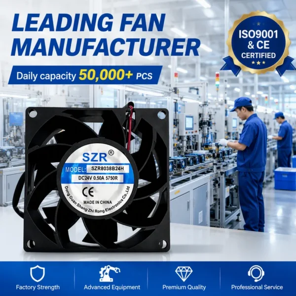 Axial Flow Fan, 8038, Brushless, 12/24/48V - view 5