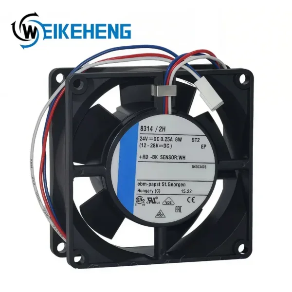 Axial Flow Fan, 8314/2H, 8032, 24V, 6W