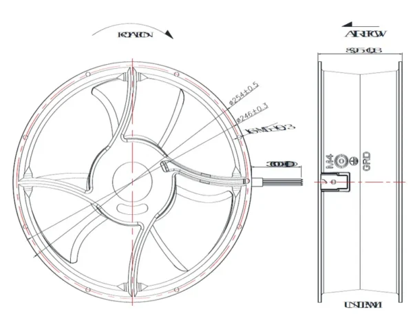 Axial Flow Fan, ATEX, Explosion-Proof, Plastic, 2700 - view 3