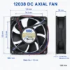 Axial Flow Fan, AVC, DATA1238B8H, 48V, 0.33A - view 3