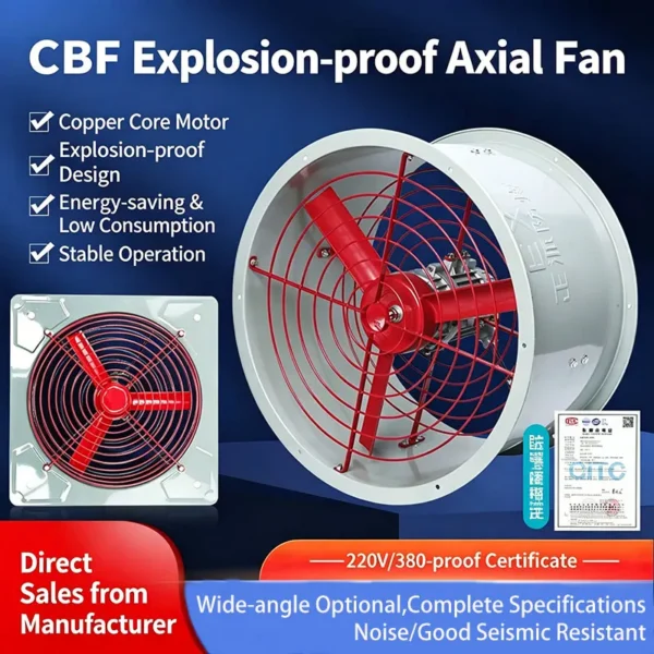 Axial Flow Fan, CBF, 380V/220V, Explosion-proof, Aluminum - view 2