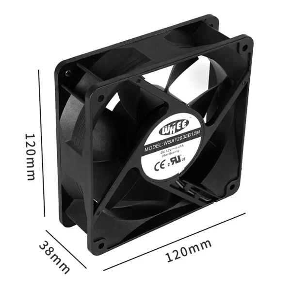 Axial Flow Fan, CFM, 120Series, 4-Inch, 120x120x38mm - view 5