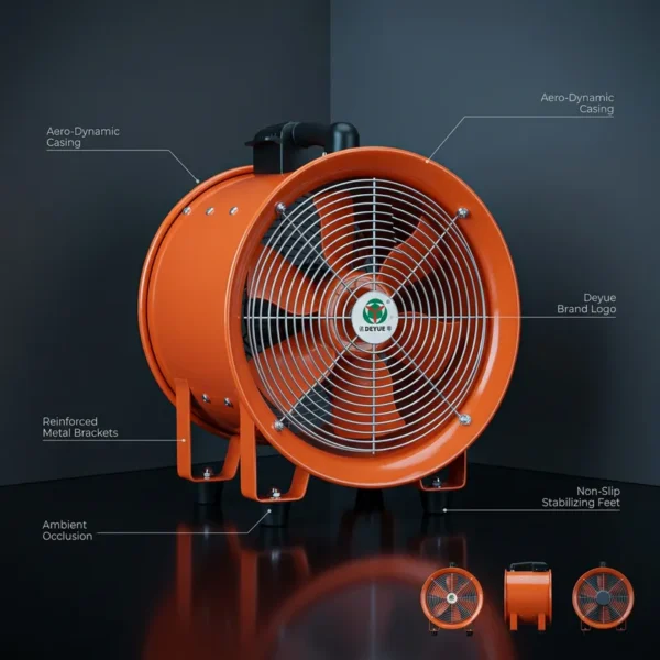 Axial Flow Fan, Copper, Portable - view 3