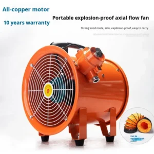 Axial Flow Fan, Explosion-Proof, Portable, 220V