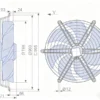 Axial Flow Fan, FN080-SDK.6N.V7P2, 4.1/2.2A, 400V, 860/620rpm - view 3