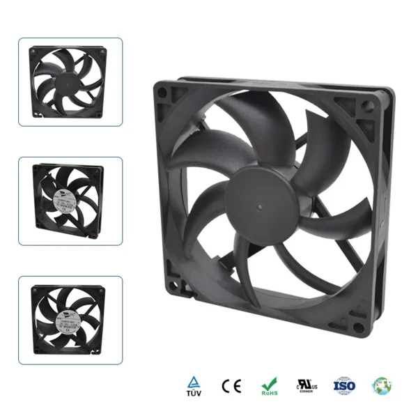 Axial Flow Fan, IP68, Waterproof, 92x92x25mm, Plastic - view 2