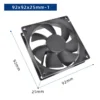 Axial Flow Fan, IP68, Waterproof, 92x92x25mm, Plastic - view 4