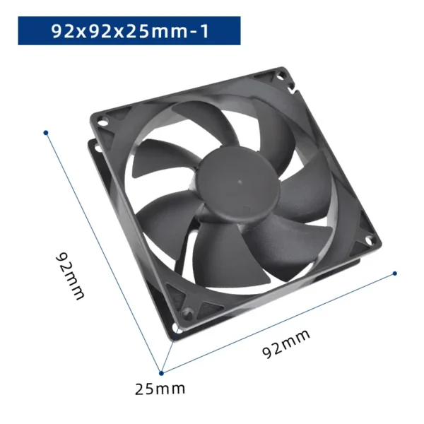 Axial Flow Fan, IP68, Waterproof, 92x92x25mm, Plastic - view 4