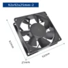 Axial Flow Fan, IP68, Waterproof, Explosion-Proof, 92x92x25mm - view 4