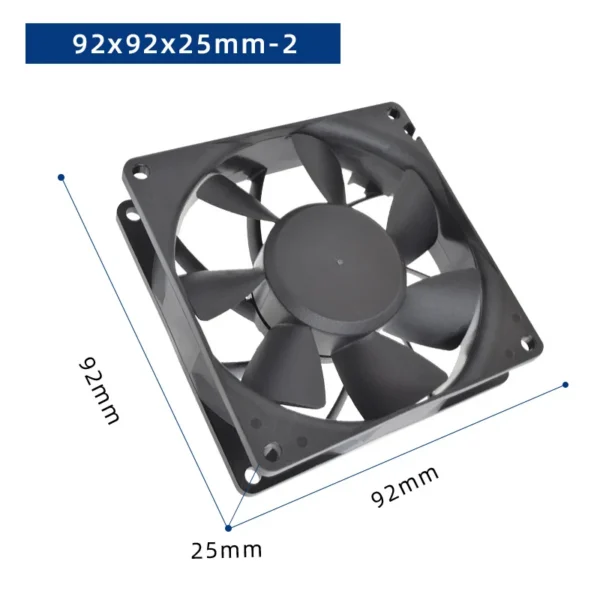 Axial Flow Fan, IP68, Waterproof, Explosion-Proof, 92x92x25mm - view 4